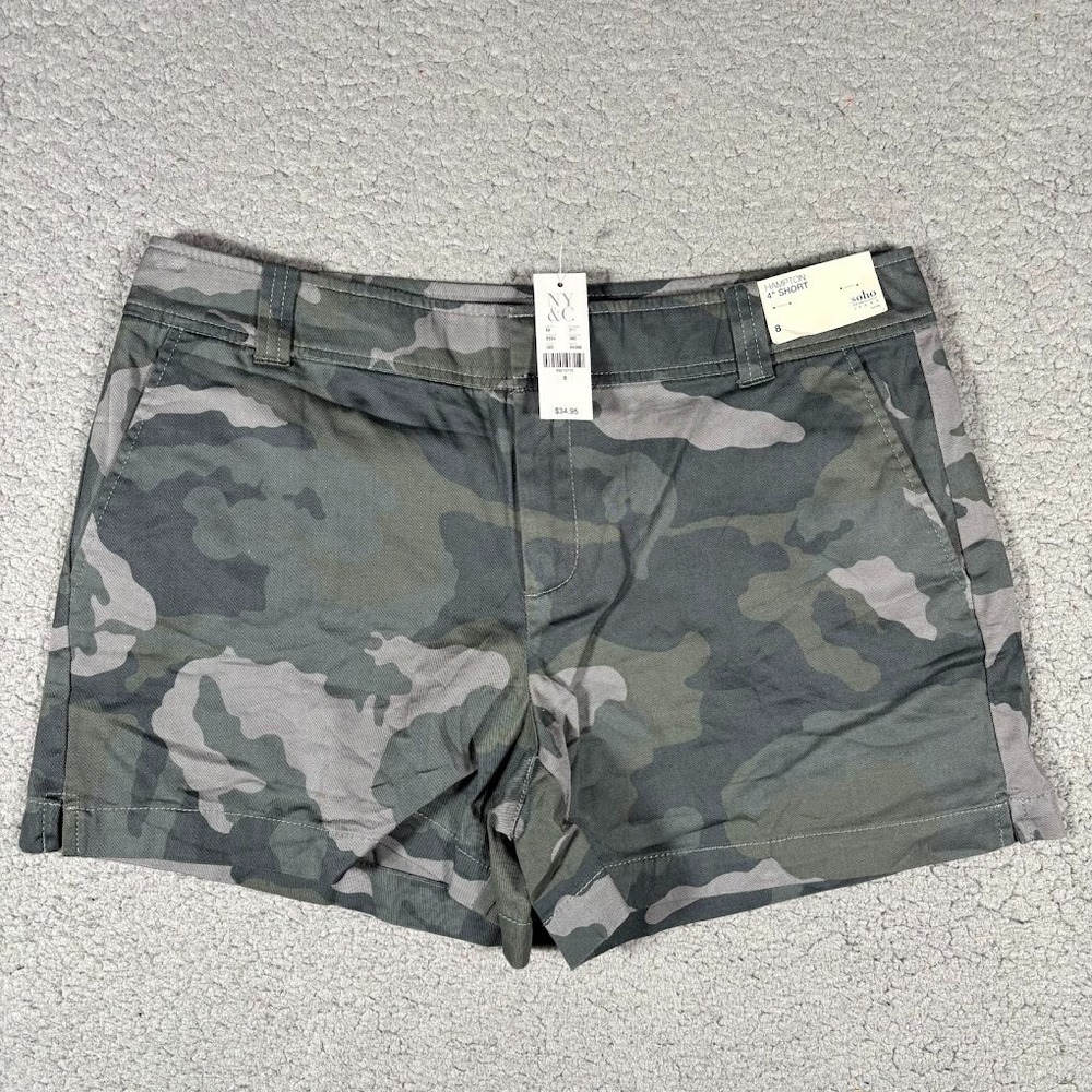 New York Company Shorts‎ Womans 8 Camo Hampton 4" Military Bermuda Soho NWT